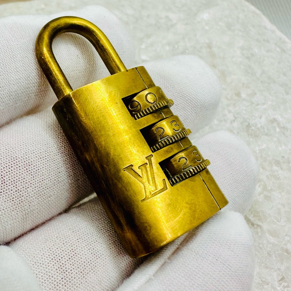 EUC Vintage Louis Vuitton Gold Brass Combination Lock